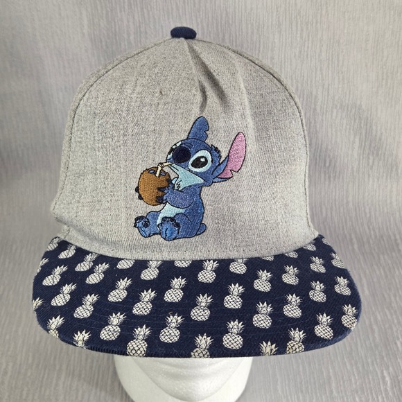 Disney Lilo & Stitch Hat Gray Pineapple Bill Baseball Cap Adjustable Unisex - Picture 1 of 6